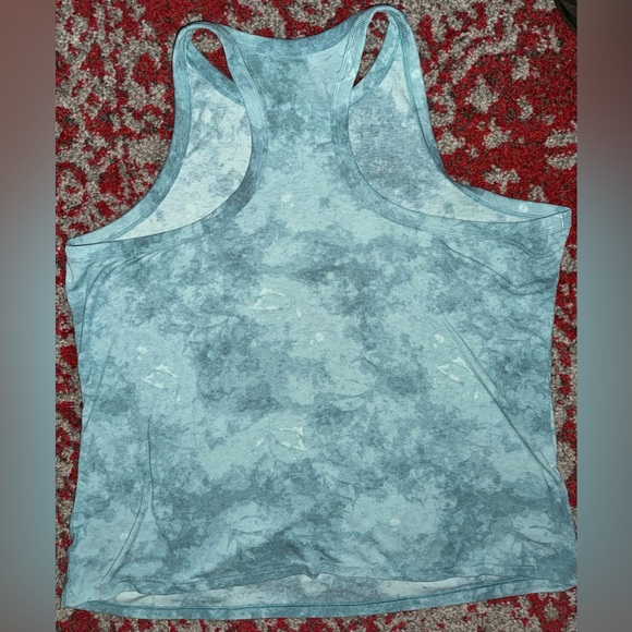 Old Navy Women's UltraLite Go Dry Racerback Tank XXL Blue Green Tie Dyed - Picture 2 of 2